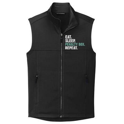 Eat Sleep Penalty Box Repeat Ice Hockey Funny Gift Collective Smooth Fleece Vest