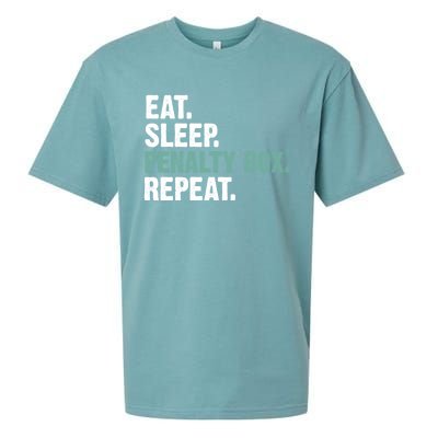 Eat Sleep Penalty Box Repeat Ice Hockey Funny Gift Sueded Cloud Jersey T-Shirt