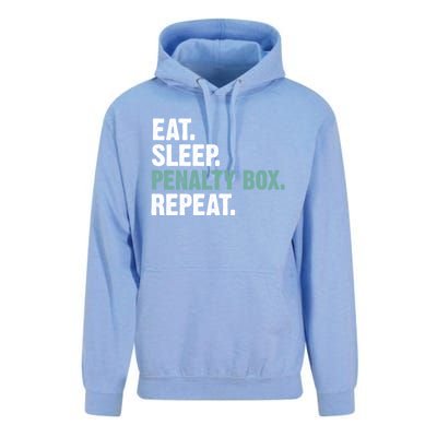 Eat Sleep Penalty Box Repeat Ice Hockey Funny Gift Unisex Surf Hoodie