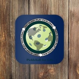 Eat Sleep Play Pickleball Mug Coaster