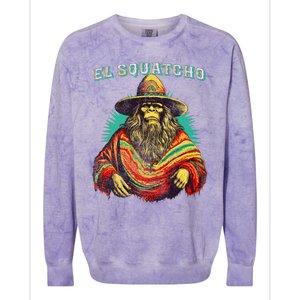 El Squatcho Poncho – Western Bigfoot Funny Sasquatch Colorblast Crewneck Sweatshirt