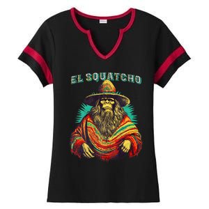 El Squatcho Poncho – Western Bigfoot Funny Sasquatch Ladies Halftime Notch Neck Tee