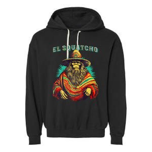 El Squatcho Poncho – Western Bigfoot Funny Sasquatch Garment-Dyed Fleece Hoodie