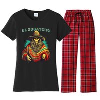 El Squatcho Poncho – Western Bigfoot Funny Sasquatch Women's Flannel Pajama Set