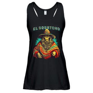 El Squatcho Poncho – Western Bigfoot Funny Sasquatch Ladies Essential Flowy Tank