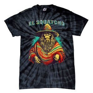 El Squatcho Poncho – Western Bigfoot Funny Sasquatch Tie-Dye T-Shirt