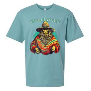 El Squatcho Poncho – Western Bigfoot Funny Sasquatch Sueded Cloud Jersey T-Shirt