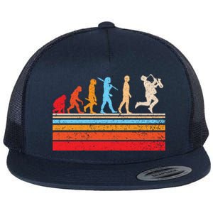 Evolution Saxophone Player Saxophonist Jazz Brass Music Gift Flat Bill Trucker Hat