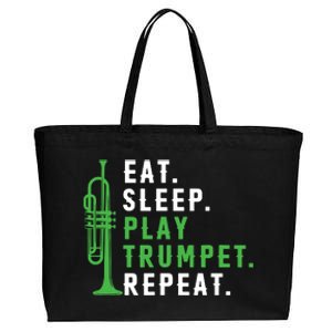 Eat Sleep Play Trumpet Repeat Trumpeter Trumpet Player Cotton Canvas Jumbo Tote