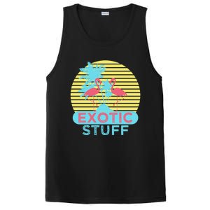 Exotic Stuff Pink Flamingo Summer Vacation Vibes Vacay Mode Funny Gift PosiCharge Competitor Tank