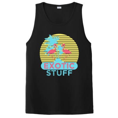 Exotic Stuff Pink Flamingo Summer Vacation Vibes Vacay Mode Funny Gift PosiCharge Competitor Tank