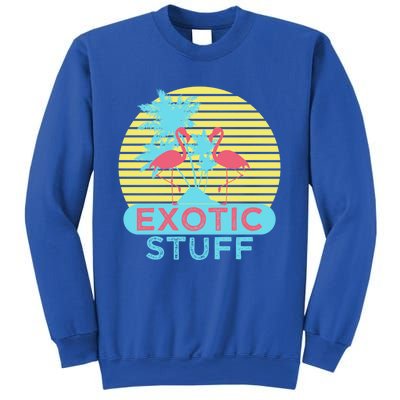 Exotic Stuff Pink Flamingo Summer Vacation Vibes Vacay Mode Funny Gift Sweatshirt