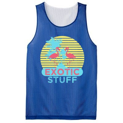 Exotic Stuff Pink Flamingo Summer Vacation Vibes Vacay Mode Funny Gift Mesh Reversible Basketball Jersey Tank