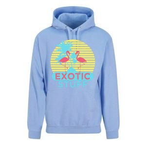 Exotic Stuff Pink Flamingo Summer Vacation Vibes Vacay Mode Funny Gift Unisex Surf Hoodie