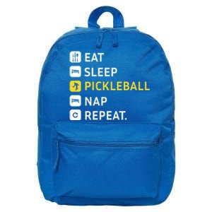 Eat Sleep Pickleball Nap Repeat (Meaningful Gift) 16 in Basic Backpack