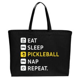 Eat Sleep Pickleball Nap Repeat (Meaningful Gift) Cotton Canvas Jumbo Tote