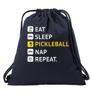 Eat Sleep Pickleball Nap Repeat (Meaningful Gift) Drawstring Bag