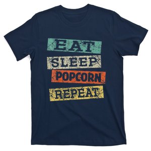 Eat Sleep Popcorn Repeat Funny Popcorn Lover Movie T-Shirt