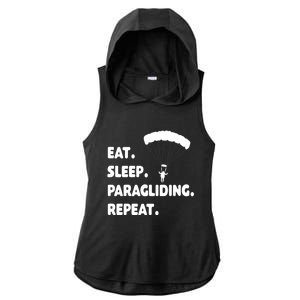 Eat Sleep Paragliding Repeat Vacation Flying Travel Love Gift Ladies PosiCharge Tri-Blend Wicking Draft Hoodie Tank