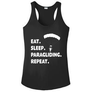 Eat Sleep Paragliding Repeat Vacation Flying Travel Love Gift Ladies PosiCharge Competitor Racerback Tank