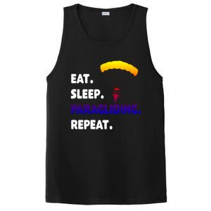 Eat Sleep Paragliding Repeat Vacation Flying Travel Love Gift PosiCharge Competitor Tank