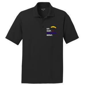 Eat Sleep Paragliding Repeat Vacation Flying Travel Love Gift PosiCharge RacerMesh Polo