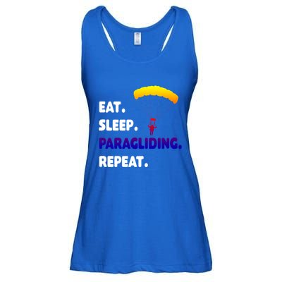 Eat Sleep Paragliding Repeat Vacation Flying Travel Love Gift Ladies Essential Flowy Tank