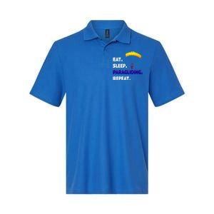 Eat Sleep Paragliding Repeat Vacation Flying Travel Love Gift Softstyle Adult Sport Polo