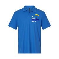 Eat Sleep Paragliding Repeat Vacation Flying Travel Love Gift Softstyle Adult Sport Polo