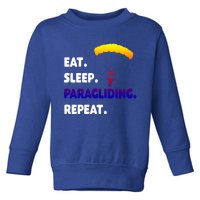 Eat Sleep Paragliding Repeat Vacation Flying Travel Love Gift Toddler Sweatshirt