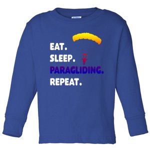 Eat Sleep Paragliding Repeat Vacation Flying Travel Love Gift Toddler Long Sleeve Shirt