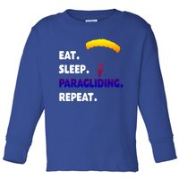 Eat Sleep Paragliding Repeat Vacation Flying Travel Love Gift Toddler Long Sleeve Shirt