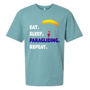 Eat Sleep Paragliding Repeat Vacation Flying Travel Love Gift Sueded Cloud Jersey T-Shirt