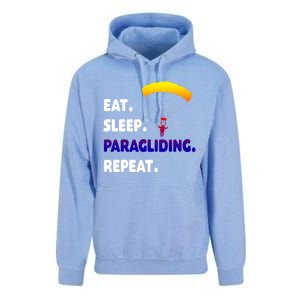 Eat Sleep Paragliding Repeat Vacation Flying Travel Love Gift Unisex Surf Hoodie