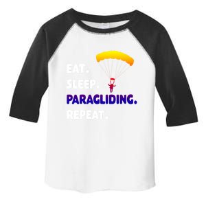 Eat Sleep Paragliding Repeat Vacation Flying Travel Love Gift Toddler Fine Jersey T-Shirt