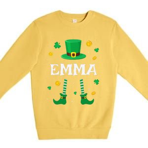 Emma Saint Patrick's Day Leprechaun Costume Emma Premium Crewneck Sweatshirt