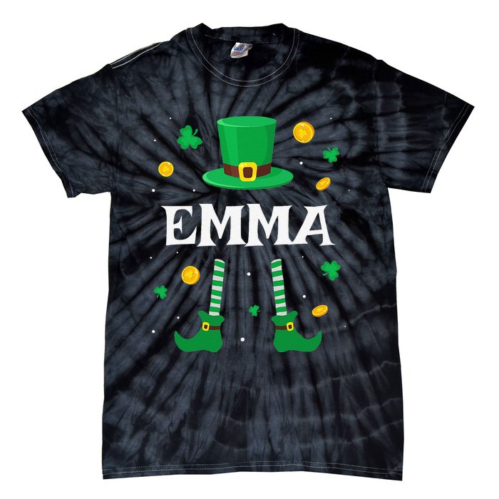 Emma Saint Patrick's Day Leprechaun Costume Emma Tie-Dye T-Shirt