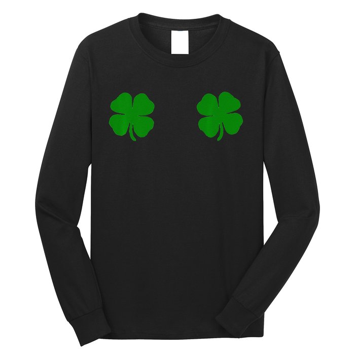 EverThreads Saint Patrick's Day FourLeaf Clover Long Sleeve Shirt