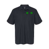 EverThreads Saint Patrick's Day FourLeaf Clover Softstyle Adult Sport Polo