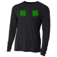 EverThreads Saint Patrick's Day FourLeaf Clover Cooling Performance Long Sleeve Crew