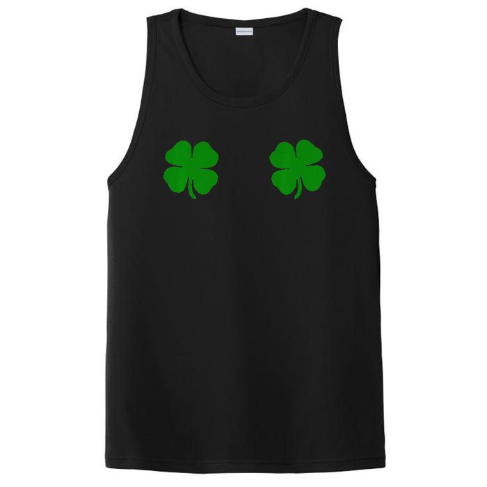 EverThreads Saint Patrick's Day FourLeaf Clover PosiCharge Competitor Tank