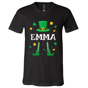 Emma Saint Patrick's Day Leprechaun Costume Emma V-Neck T-Shirt