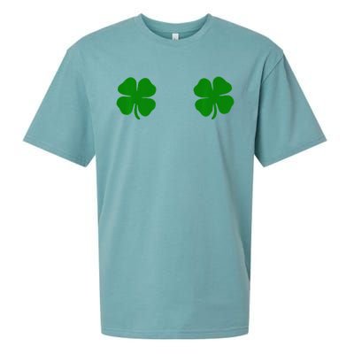 EverThreads Saint Patrick's Day FourLeaf Clover Sueded Cloud Jersey T-Shirt