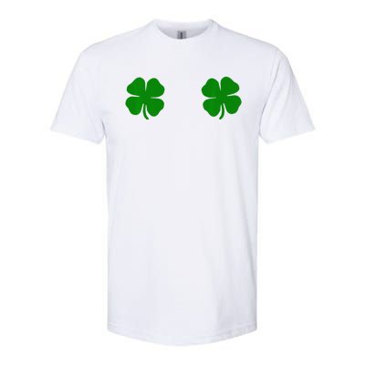 EverThreads Saint Patrick's Day FourLeaf Clover Softstyle® CVC T-Shirt