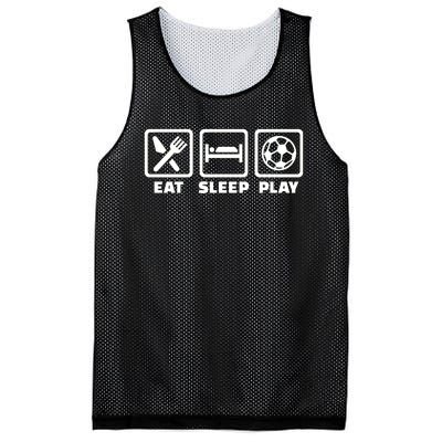 Eat Sleep Play Soccer Mesh Reversible Basketball Jersey Tank