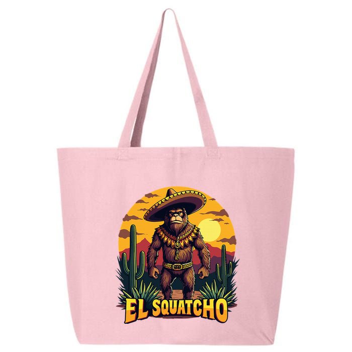 El Squatcho Poncho Funny Mexican Bigfoot Sasquatch Guardian 25L Jumbo Tote