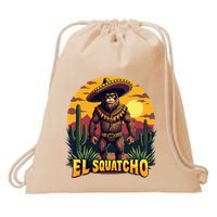 El Squatcho Poncho Funny Mexican Bigfoot Sasquatch Guardian Drawstring Bag