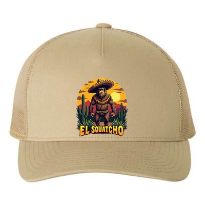 El Squatcho Poncho Funny Mexican Bigfoot Sasquatch Guardian Yupoong Adult 5-Panel Trucker Hat