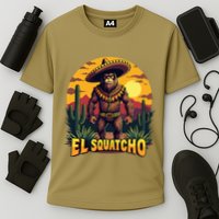 El Squatcho Poncho Funny Mexican Bigfoot Sasquatch Guardian Performance Shirt