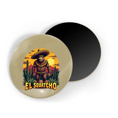 El Squatcho Poncho Funny Mexican Bigfoot Sasquatch Guardian Magnet
